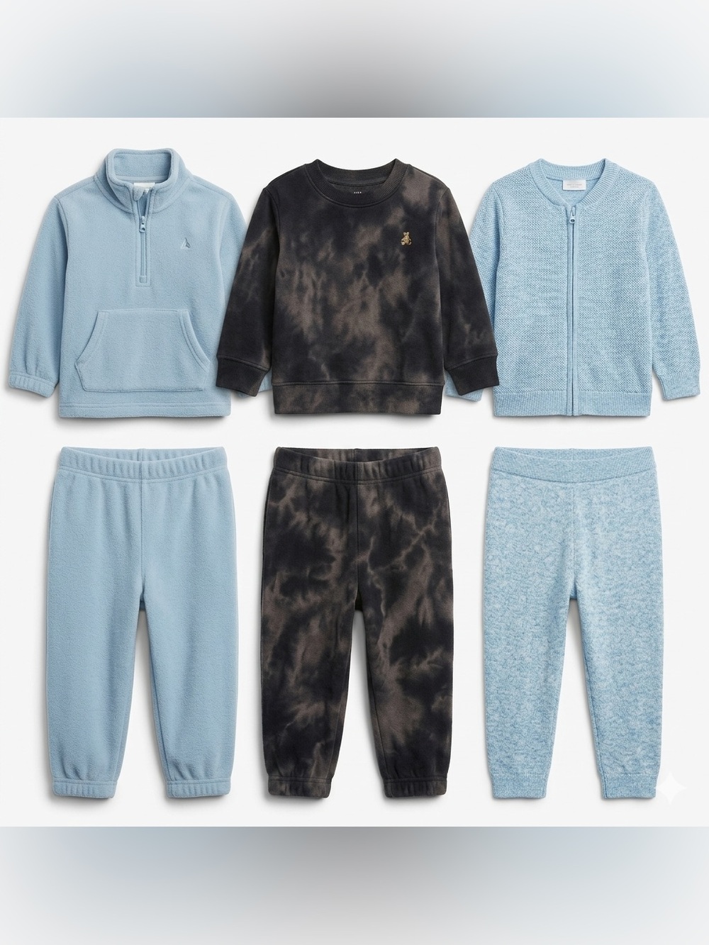 Baby Gap Tracksuit Jogger Set Bundle Lot of 3 6-12 Months Blue Tie Dye
